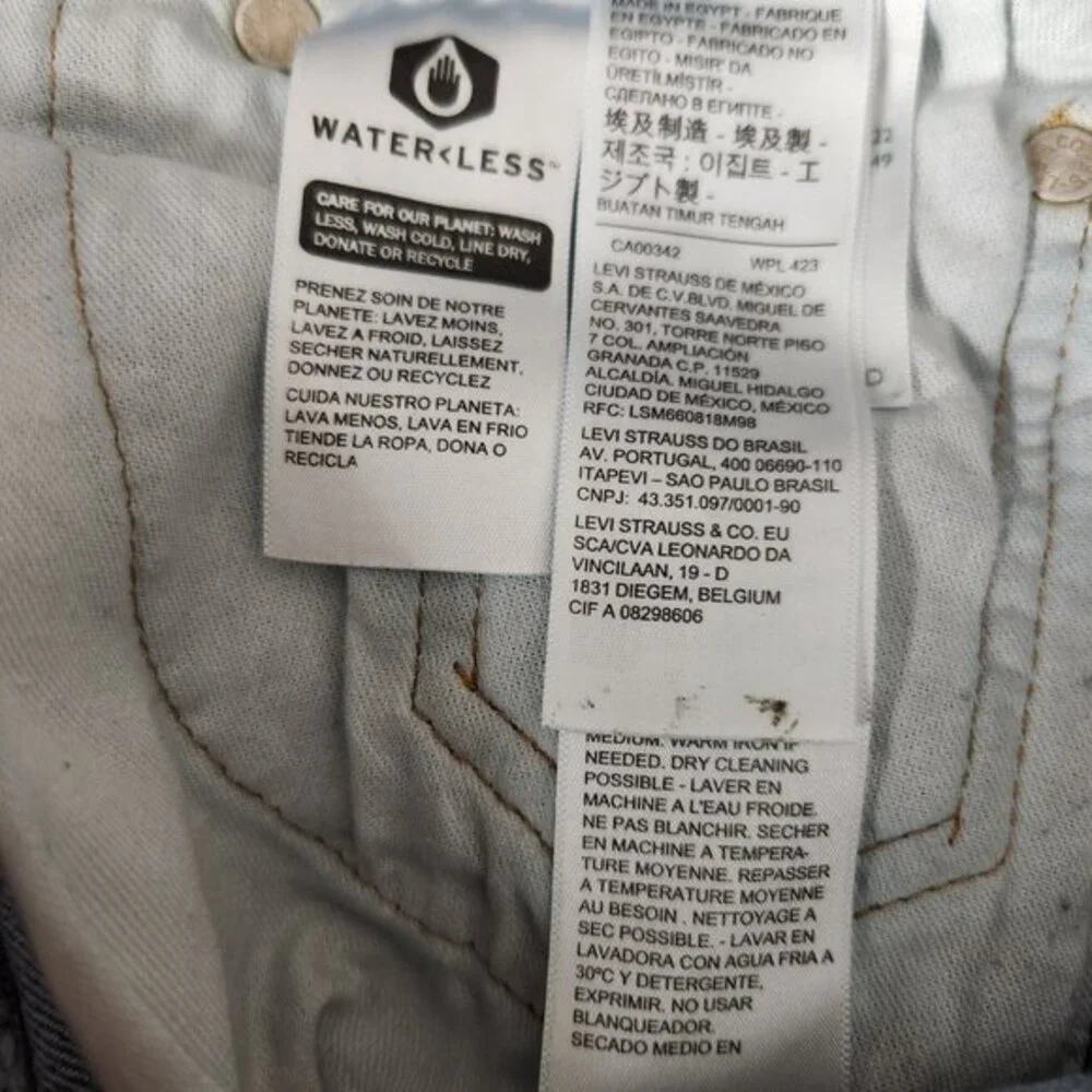 Levis 511 Jeans Mens 29x30 Blue Slim Straight Leg Light Wash Denim‎ Pants